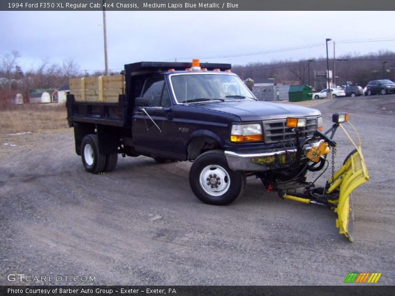 Medium Lapis Blue Metallic / Blue 1994 Ford F350 XL Regular Cab 4x4 Chassis