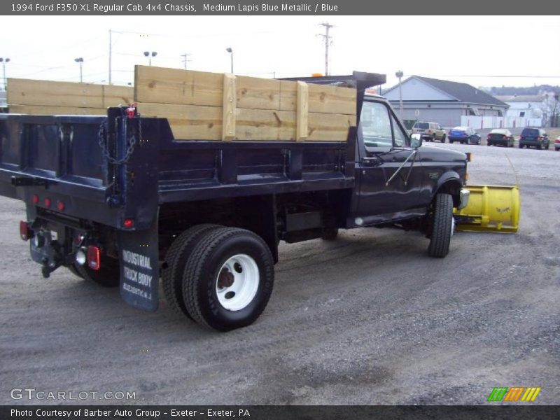 Medium Lapis Blue Metallic / Blue 1994 Ford F350 XL Regular Cab 4x4 Chassis