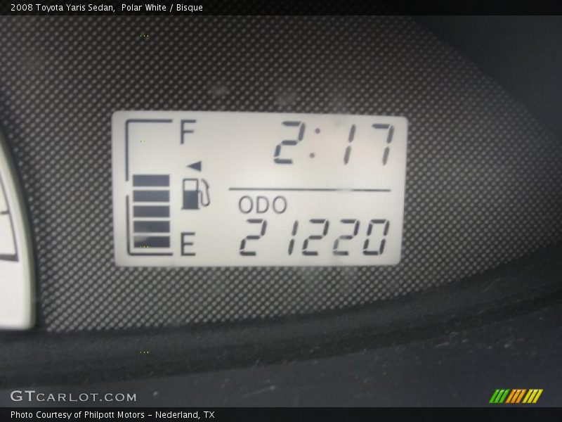Polar White / Bisque 2008 Toyota Yaris Sedan