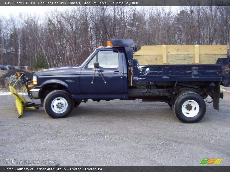 Medium Lapis Blue Metallic / Blue 1994 Ford F350 XL Regular Cab 4x4 Chassis