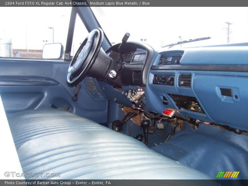 Medium Lapis Blue Metallic / Blue 1994 Ford F350 XL Regular Cab 4x4 Chassis