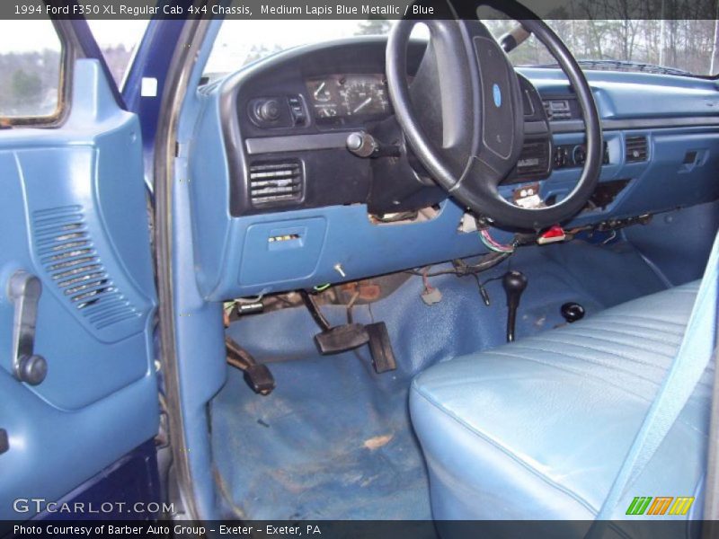  1994 F350 XL Regular Cab 4x4 Chassis Blue Interior