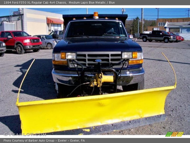 Medium Lapis Blue Metallic / Blue 1994 Ford F350 XL Regular Cab 4x4 Chassis