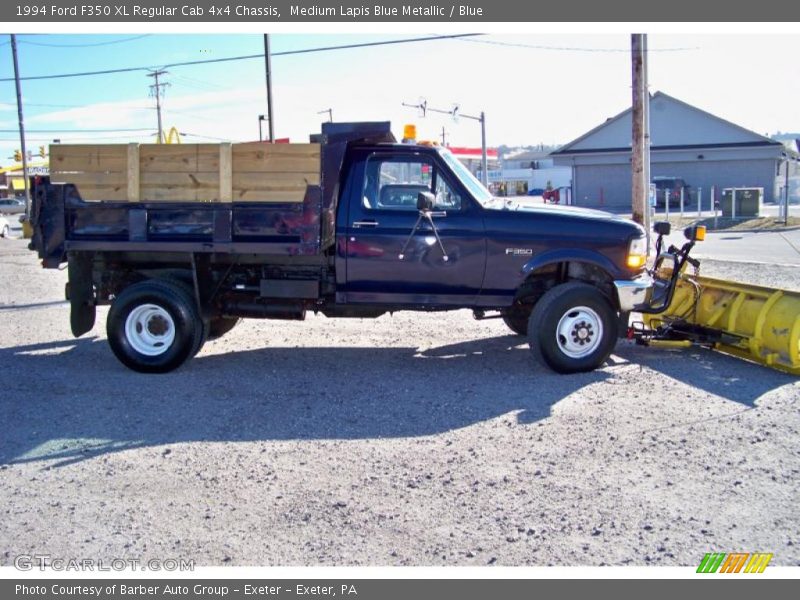 Medium Lapis Blue Metallic / Blue 1994 Ford F350 XL Regular Cab 4x4 Chassis