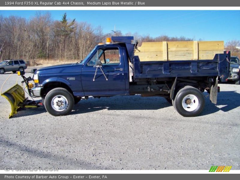 Medium Lapis Blue Metallic / Blue 1994 Ford F350 XL Regular Cab 4x4 Chassis