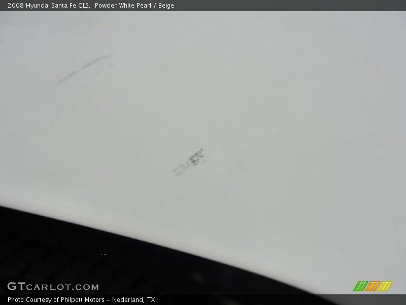 Powder White Pearl / Beige 2008 Hyundai Santa Fe GLS