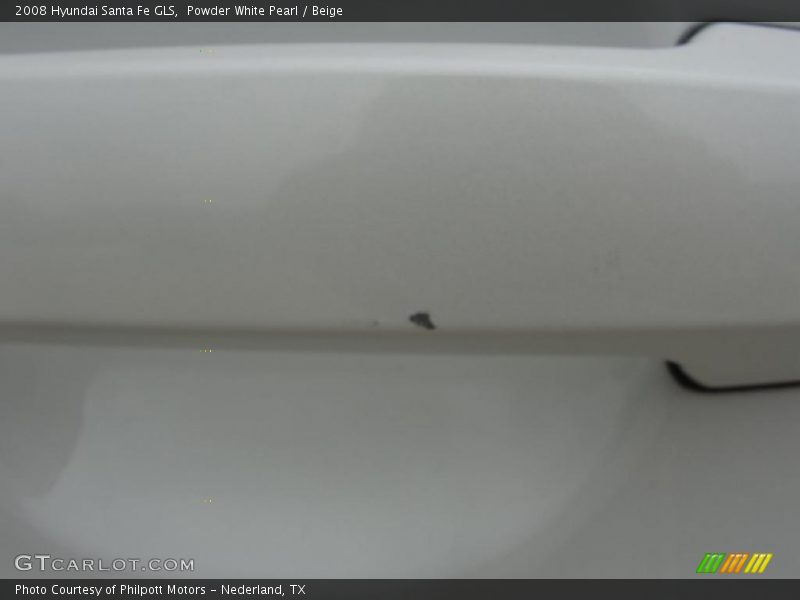 Powder White Pearl / Beige 2008 Hyundai Santa Fe GLS