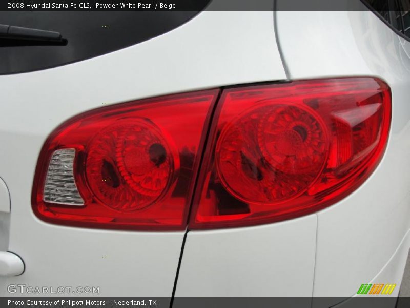 Powder White Pearl / Beige 2008 Hyundai Santa Fe GLS