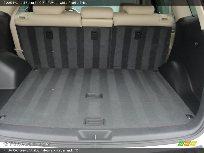Powder White Pearl / Beige 2008 Hyundai Santa Fe GLS