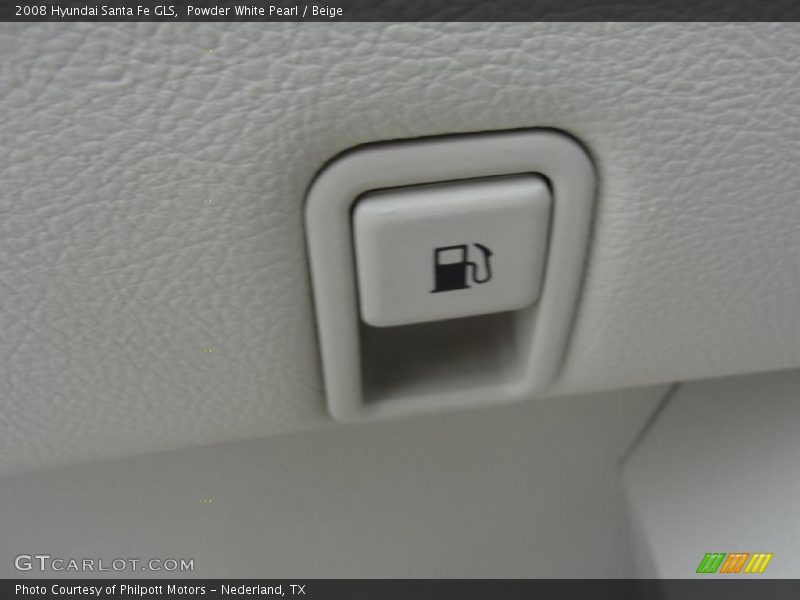 Powder White Pearl / Beige 2008 Hyundai Santa Fe GLS