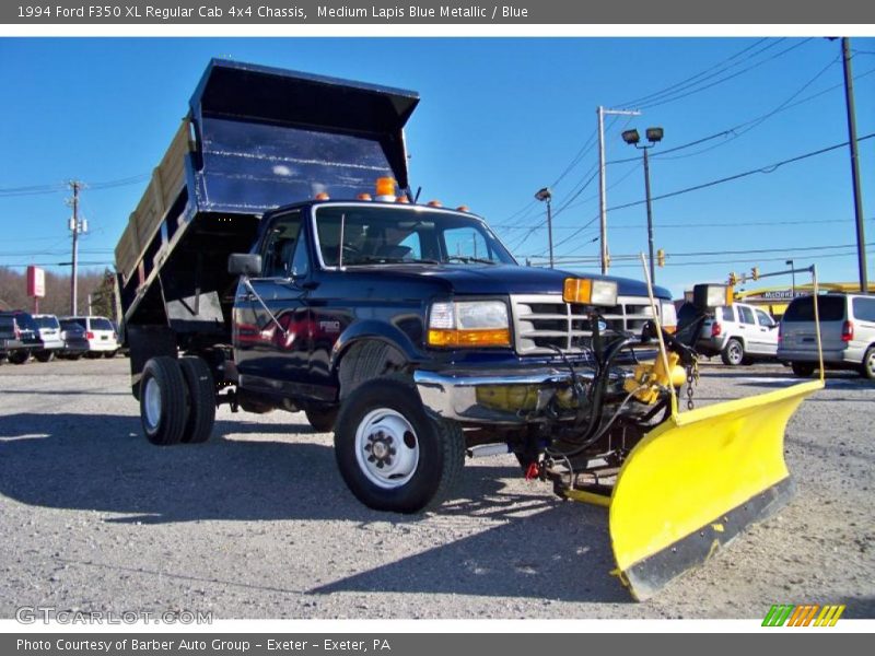 Medium Lapis Blue Metallic / Blue 1994 Ford F350 XL Regular Cab 4x4 Chassis