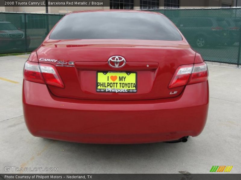 Barcelona Red Metallic / Bisque 2008 Toyota Camry LE