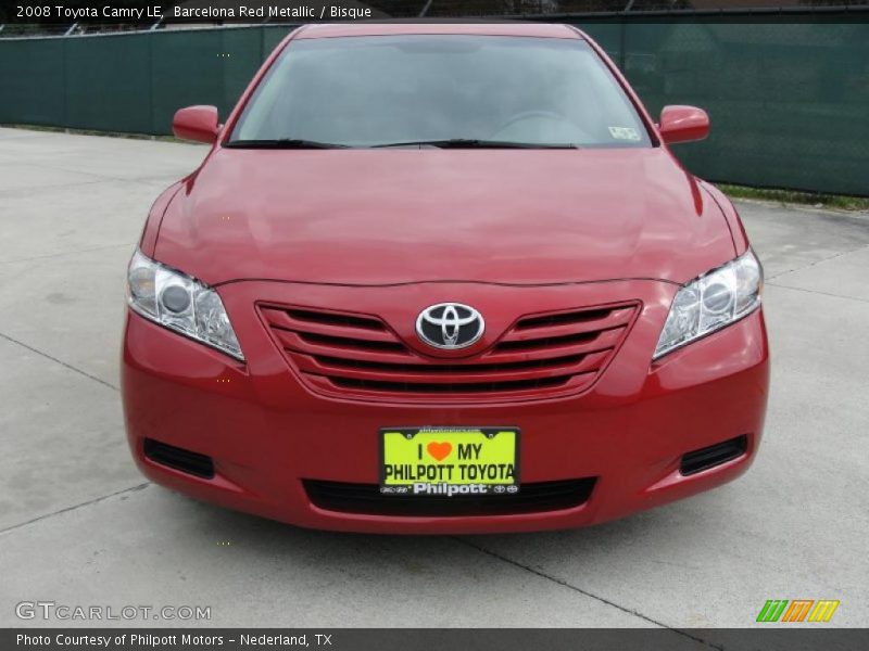 Barcelona Red Metallic / Bisque 2008 Toyota Camry LE