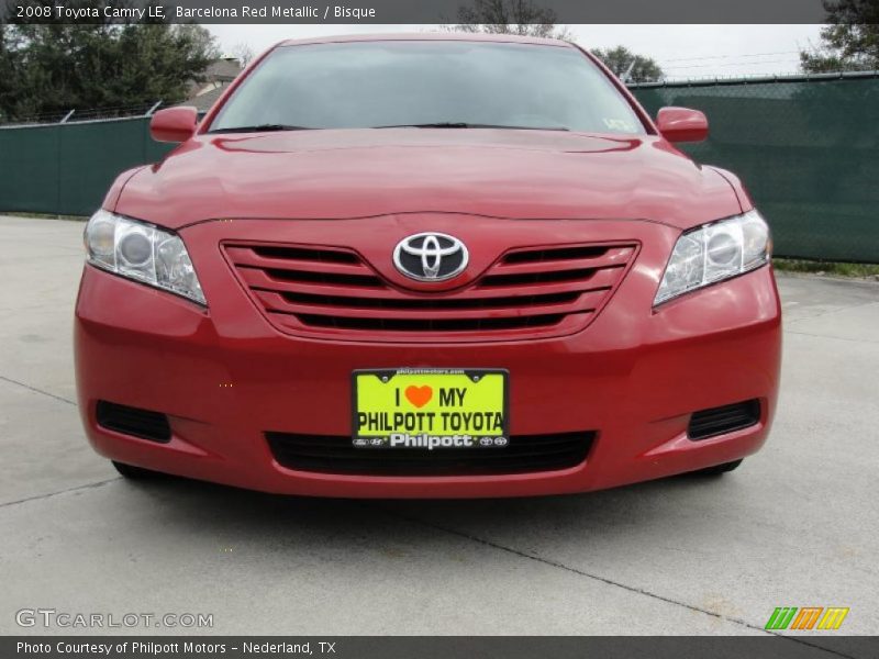 Barcelona Red Metallic / Bisque 2008 Toyota Camry LE