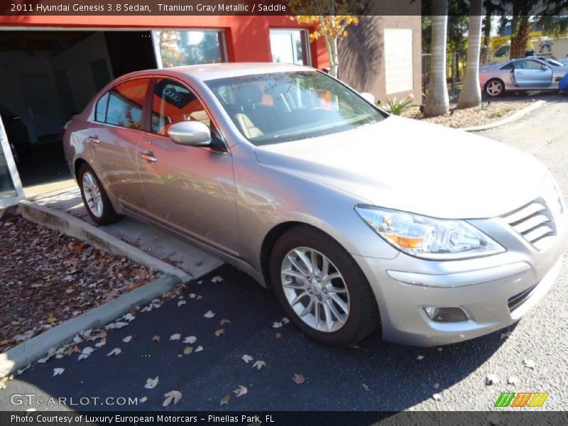 Titanium Gray Metallic / Saddle 2011 Hyundai Genesis 3.8 Sedan