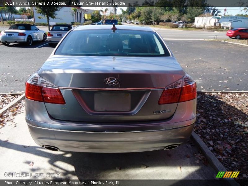 Titanium Gray Metallic / Saddle 2011 Hyundai Genesis 3.8 Sedan