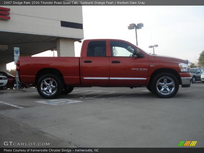 Sunburst Orange Pearl / Medium Slate Gray 2007 Dodge Ram 1500 Thunder Road Quad Cab