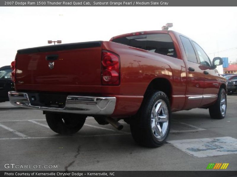 Sunburst Orange Pearl / Medium Slate Gray 2007 Dodge Ram 1500 Thunder Road Quad Cab