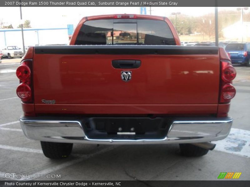 Sunburst Orange Pearl / Medium Slate Gray 2007 Dodge Ram 1500 Thunder Road Quad Cab