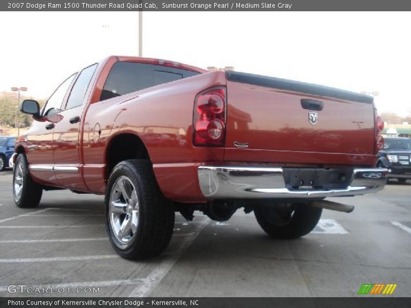 Sunburst Orange Pearl / Medium Slate Gray 2007 Dodge Ram 1500 Thunder Road Quad Cab