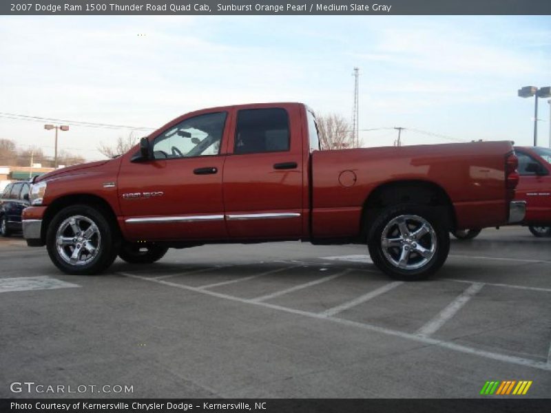 Sunburst Orange Pearl / Medium Slate Gray 2007 Dodge Ram 1500 Thunder Road Quad Cab
