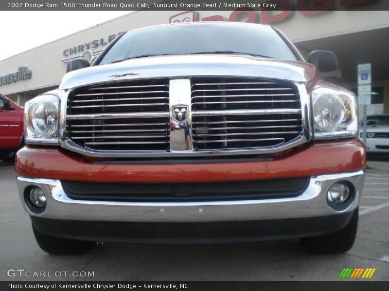 Sunburst Orange Pearl / Medium Slate Gray 2007 Dodge Ram 1500 Thunder Road Quad Cab