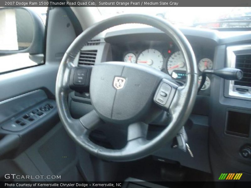 Sunburst Orange Pearl / Medium Slate Gray 2007 Dodge Ram 1500 Thunder Road Quad Cab
