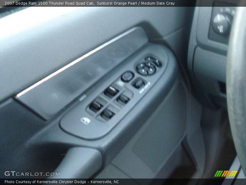 Sunburst Orange Pearl / Medium Slate Gray 2007 Dodge Ram 1500 Thunder Road Quad Cab