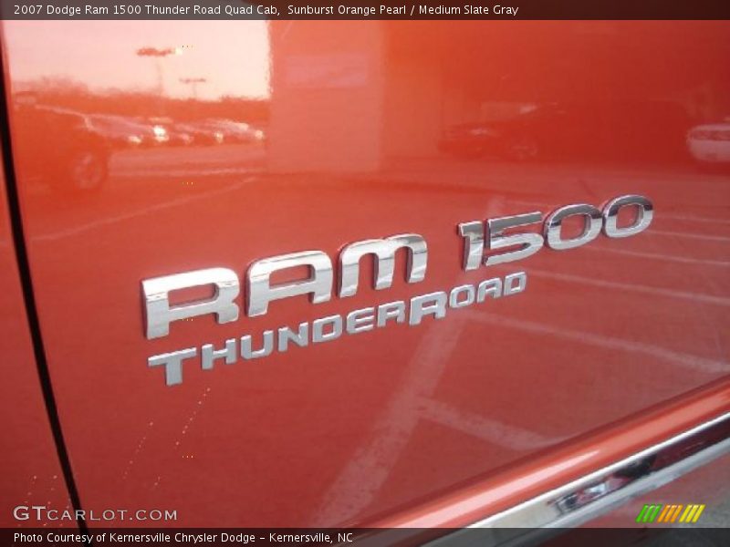 Sunburst Orange Pearl / Medium Slate Gray 2007 Dodge Ram 1500 Thunder Road Quad Cab