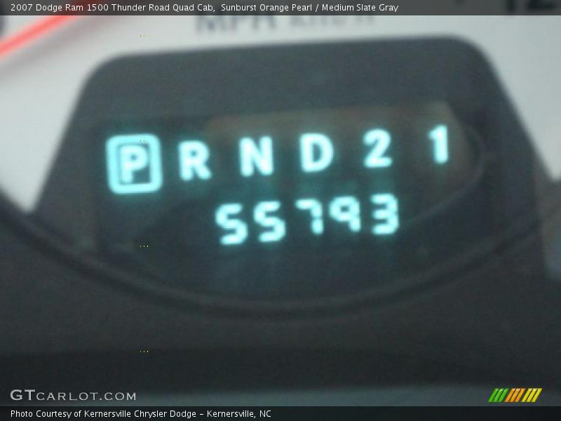 Sunburst Orange Pearl / Medium Slate Gray 2007 Dodge Ram 1500 Thunder Road Quad Cab