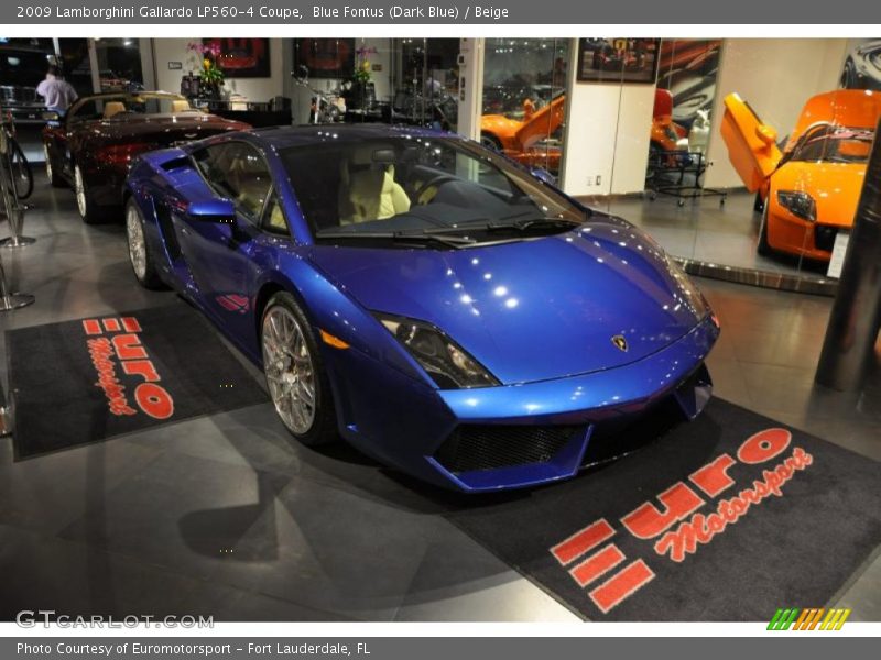 Blue Fontus (Dark Blue) / Beige 2009 Lamborghini Gallardo LP560-4 Coupe