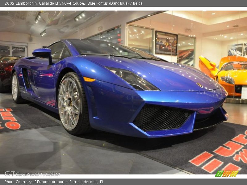 Blue Fontus (Dark Blue) / Beige 2009 Lamborghini Gallardo LP560-4 Coupe