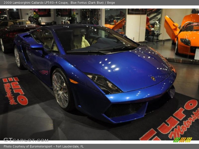 Blue Fontus (Dark Blue) / Beige 2009 Lamborghini Gallardo LP560-4 Coupe