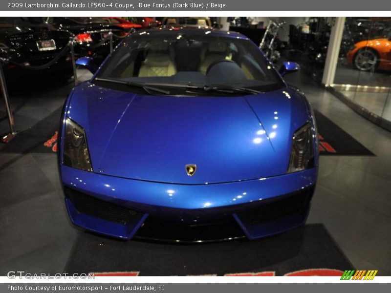 Blue Fontus (Dark Blue) / Beige 2009 Lamborghini Gallardo LP560-4 Coupe
