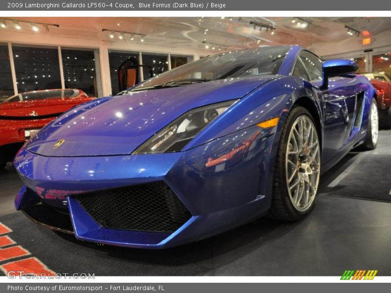 Blue Fontus (Dark Blue) / Beige 2009 Lamborghini Gallardo LP560-4 Coupe