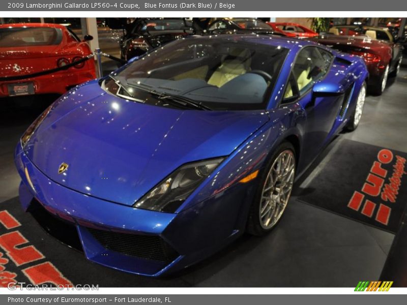 Blue Fontus (Dark Blue) / Beige 2009 Lamborghini Gallardo LP560-4 Coupe