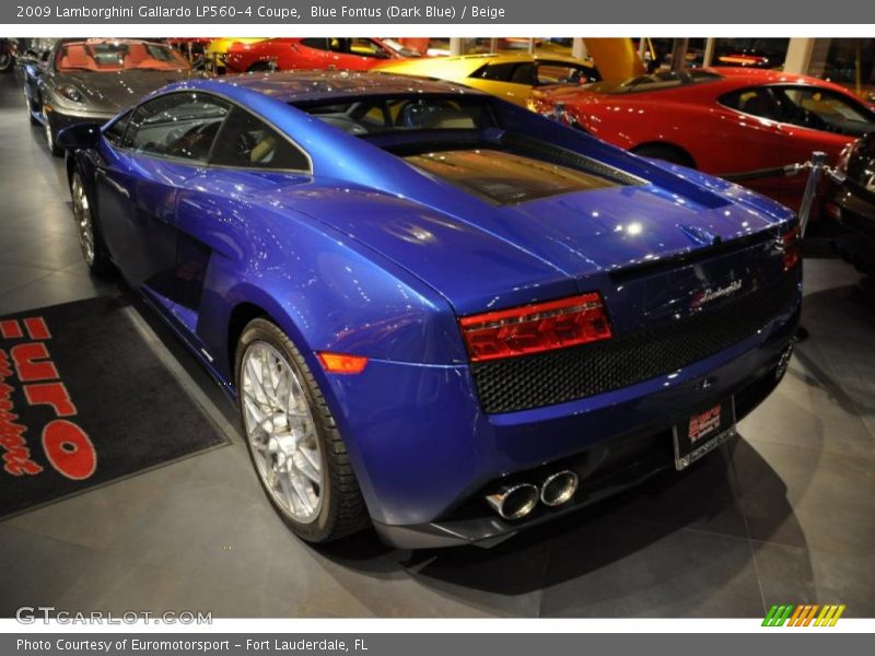 Blue Fontus (Dark Blue) / Beige 2009 Lamborghini Gallardo LP560-4 Coupe