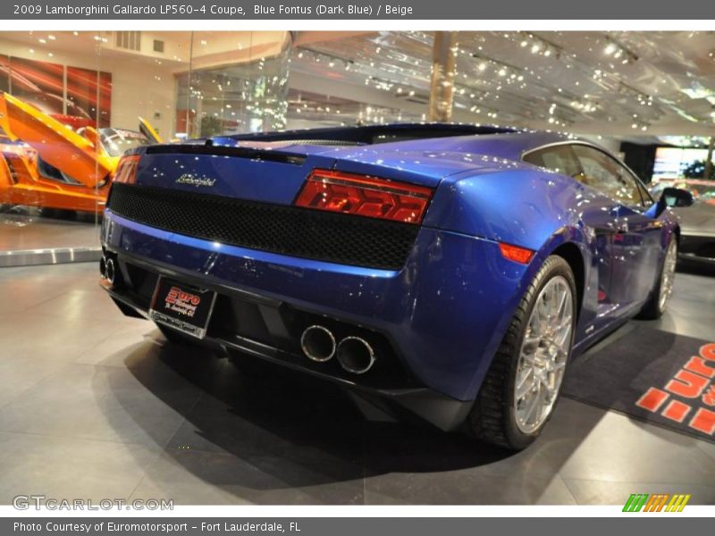 Blue Fontus (Dark Blue) / Beige 2009 Lamborghini Gallardo LP560-4 Coupe