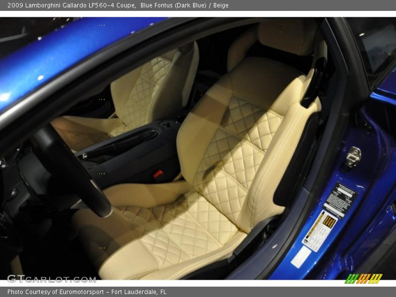 Blue Fontus (Dark Blue) / Beige 2009 Lamborghini Gallardo LP560-4 Coupe