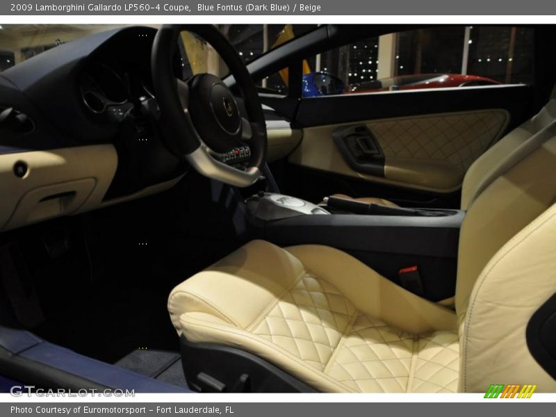 Blue Fontus (Dark Blue) / Beige 2009 Lamborghini Gallardo LP560-4 Coupe