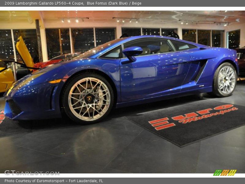 Blue Fontus (Dark Blue) / Beige 2009 Lamborghini Gallardo LP560-4 Coupe