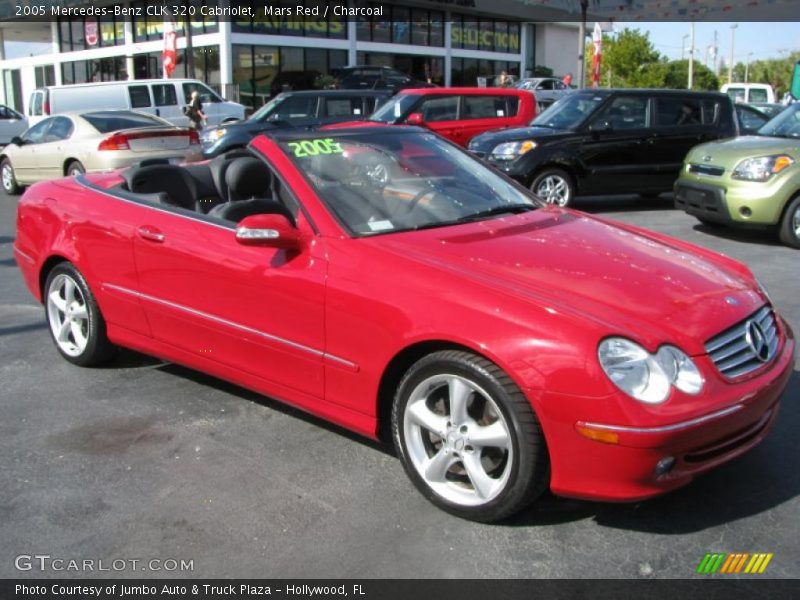 Mars Red / Charcoal 2005 Mercedes-Benz CLK 320 Cabriolet