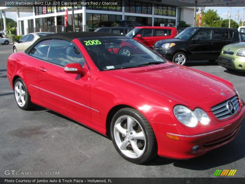 Mars Red / Charcoal 2005 Mercedes-Benz CLK 320 Cabriolet