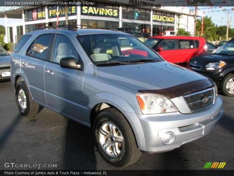 Diamond Silver Metallic / Gray 2004 Kia Sorento LX