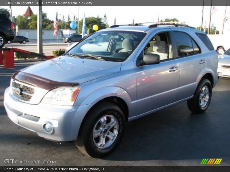 Diamond Silver Metallic / Gray 2004 Kia Sorento LX