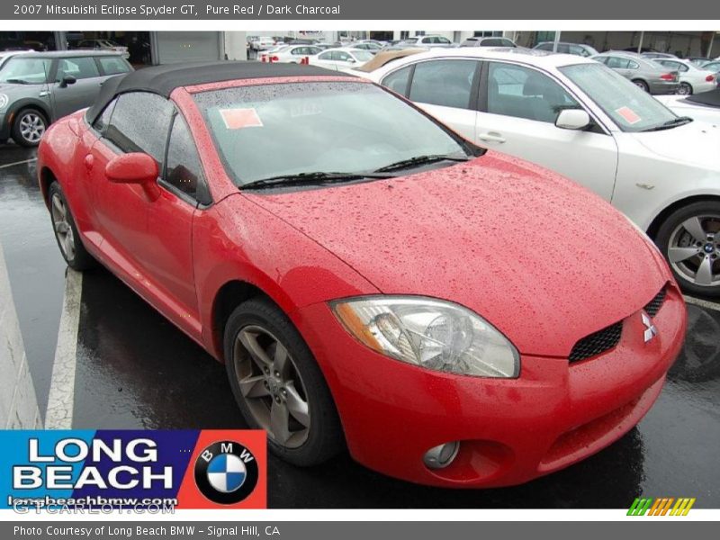 Pure Red / Dark Charcoal 2007 Mitsubishi Eclipse Spyder GT