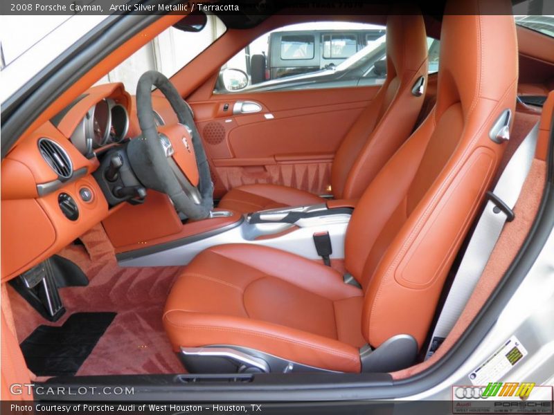 Arctic Silver Metallic / Terracotta 2008 Porsche Cayman