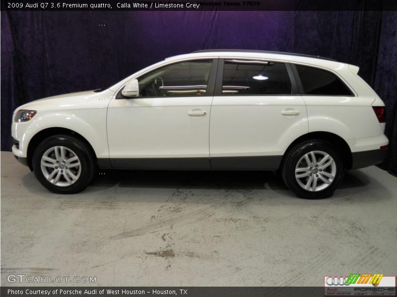 Calla White / Limestone Grey 2009 Audi Q7 3.6 Premium quattro