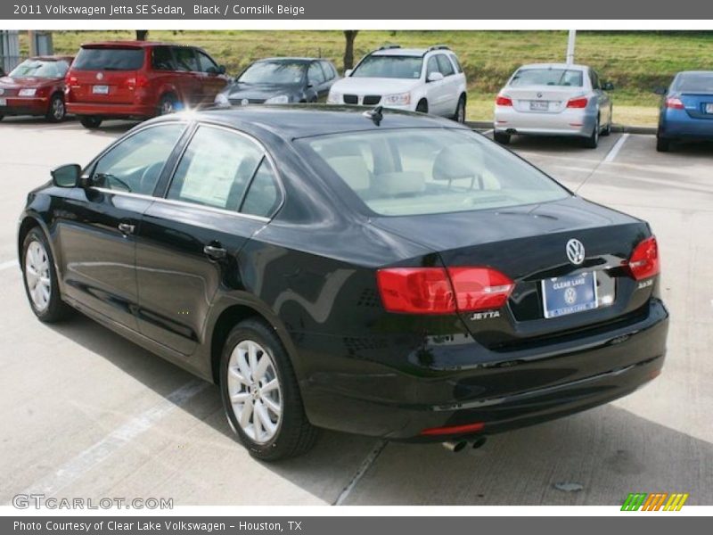 Black / Cornsilk Beige 2011 Volkswagen Jetta SE Sedan