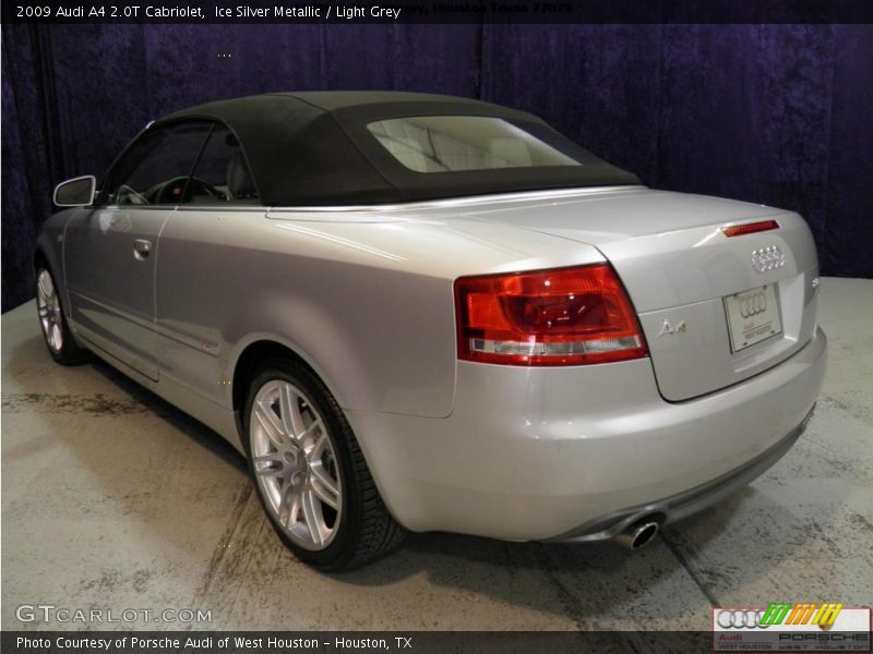 Ice Silver Metallic / Light Grey 2009 Audi A4 2.0T Cabriolet